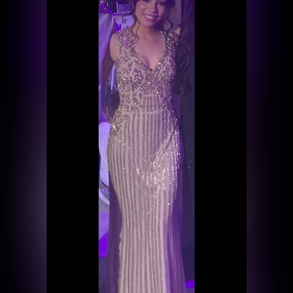 Sherri Hill Gold Sequin Gown